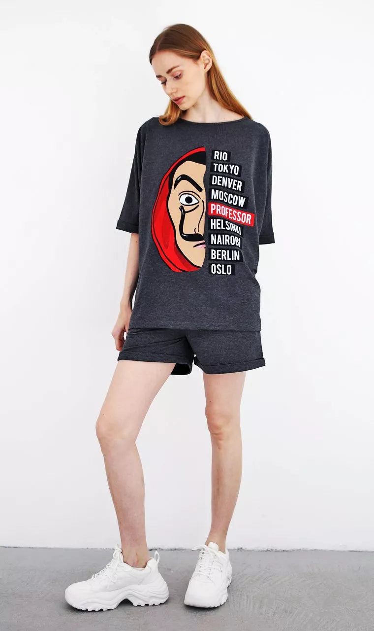 Tamsiai pilkas moteriškas komplektas Vendetta